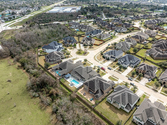 bird's eye view with a residential view