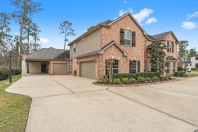 view of property with a garage