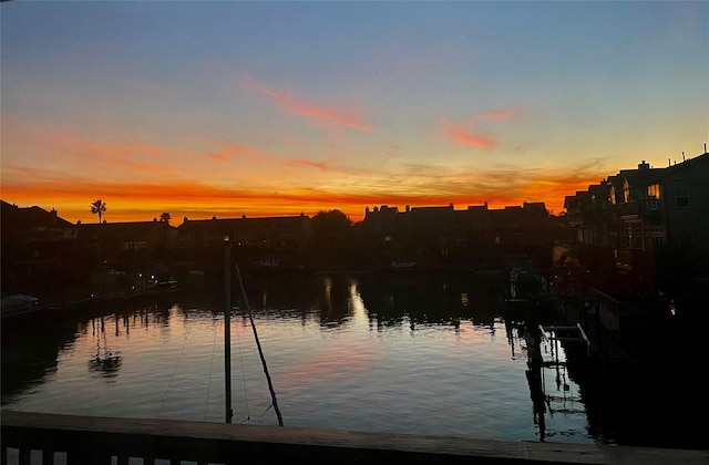 water view with a dock