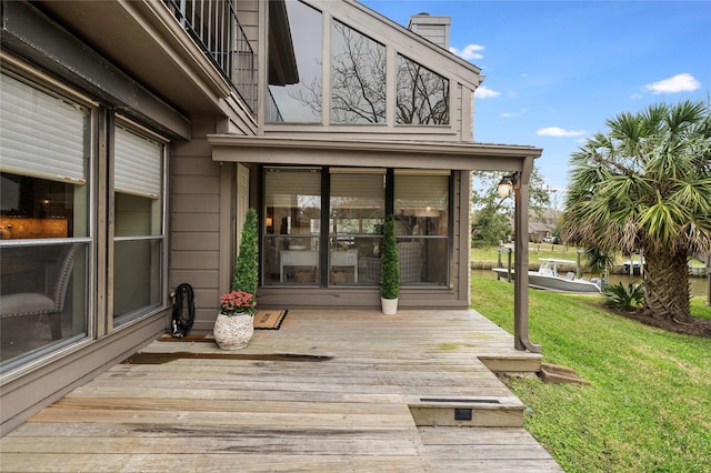 18138 Bal Harbour Dr, Houston, TX 77058 - wooden terrace featuring a lawn