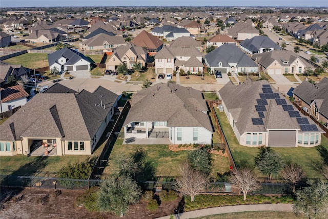 drone / aerial view with a residential view