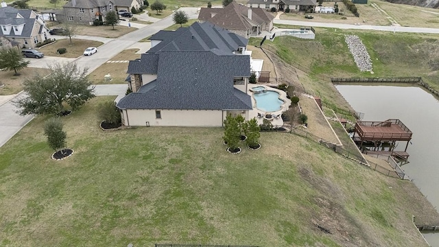 drone / aerial view featuring a residential view