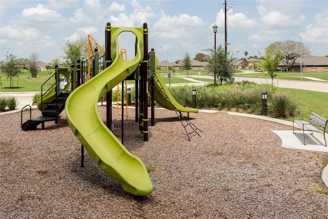 view of community jungle gym