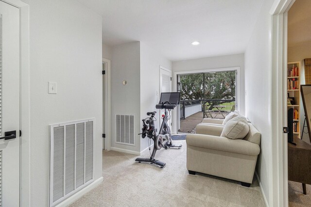 506 Fox Briar Ln, Sugar Land, TX 77478 - exercise room featuring carpet flooring, baseboards, and recessed lighting