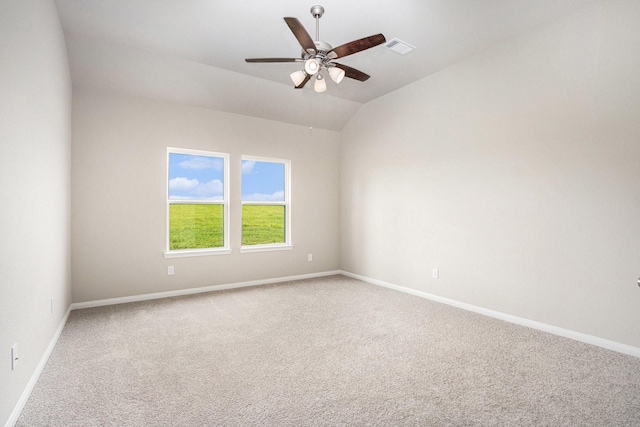 2102 Twin Lakes Blvd, West Columbia, TX 77486 - empty room with carpet flooring, ceiling fan, and lofted ceiling