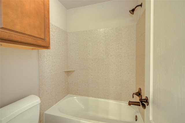 full bathroom with toilet and shower / bathtub combination