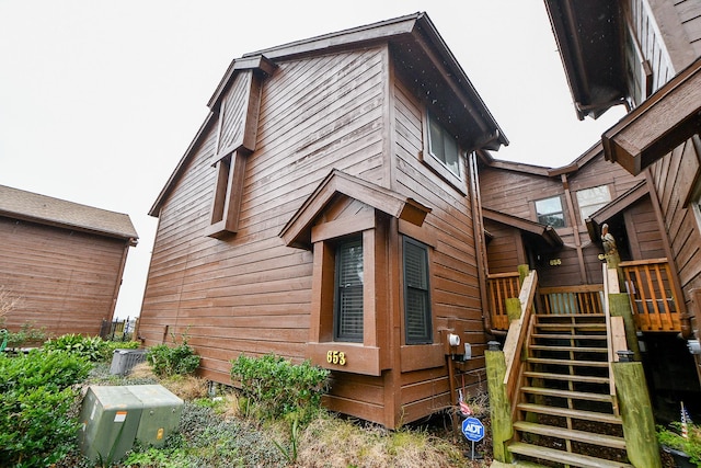653 Davis Rd, League City, TX 77573 - view of home's exterior with stairway