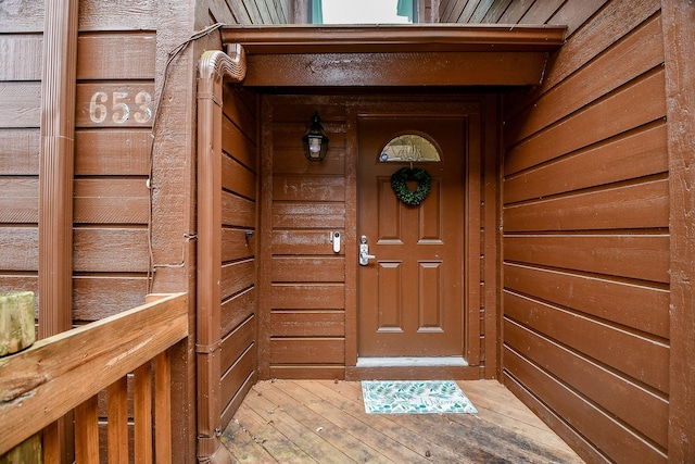 view of doorway to property