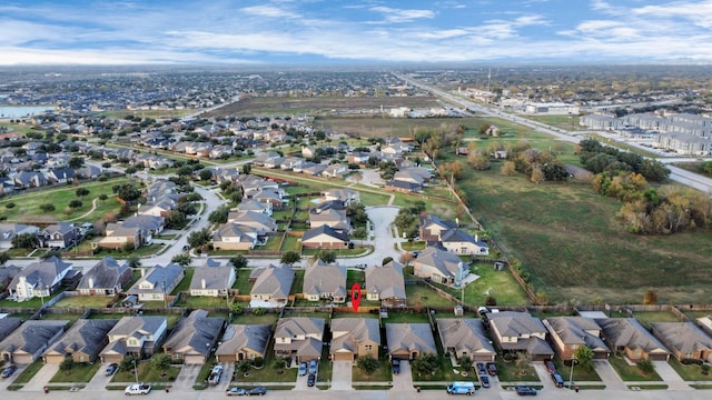 bird's eye view with a residential view