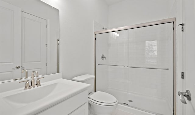 128 Luther Dean Ln, New Waverly, TX 77358 - bathroom with a shower stall, toilet, and vanity
