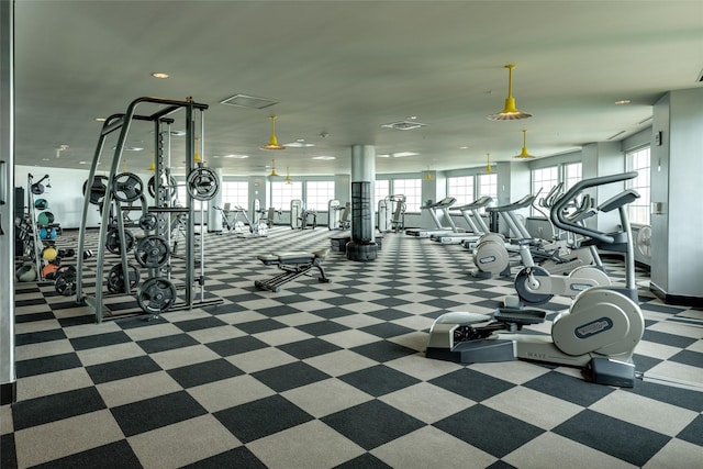 view of exercise room