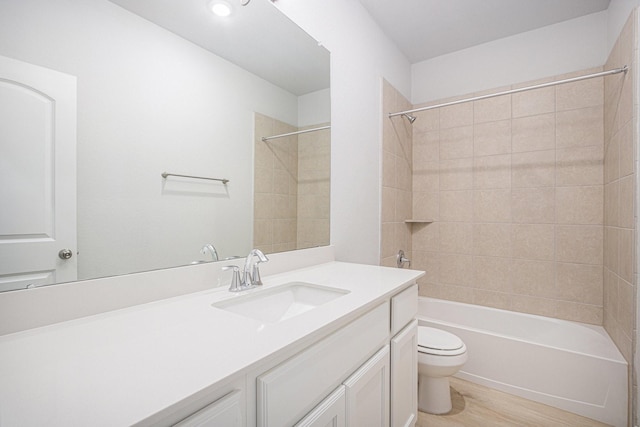 314 Wellshire Dr, West Columbia, TX 77486 - full bathroom with vanity,  shower combination, and wood finished floors
