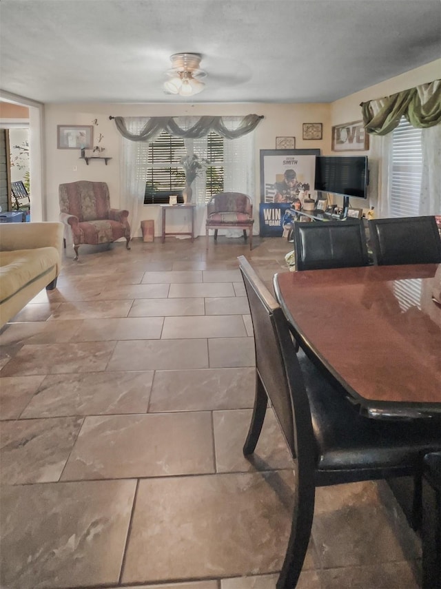 dining space featuring tile patterned floors