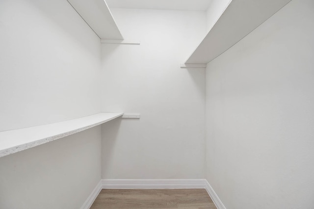 walk in closet featuring light wood-style floors