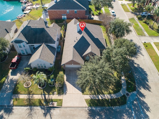 aerial view featuring a residential view