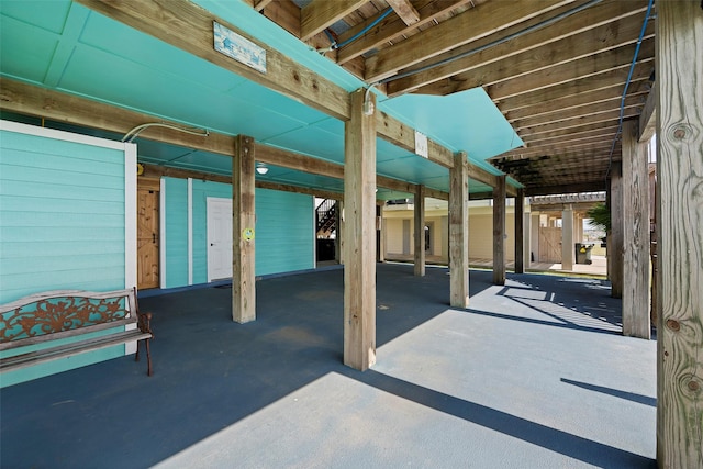 view of patio / terrace with a carport