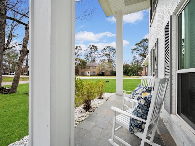 view of patio / terrace with a porch