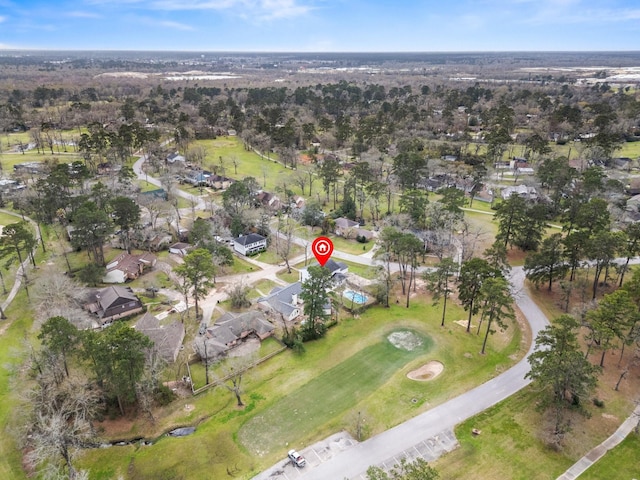 birds eye view of property with a residential view