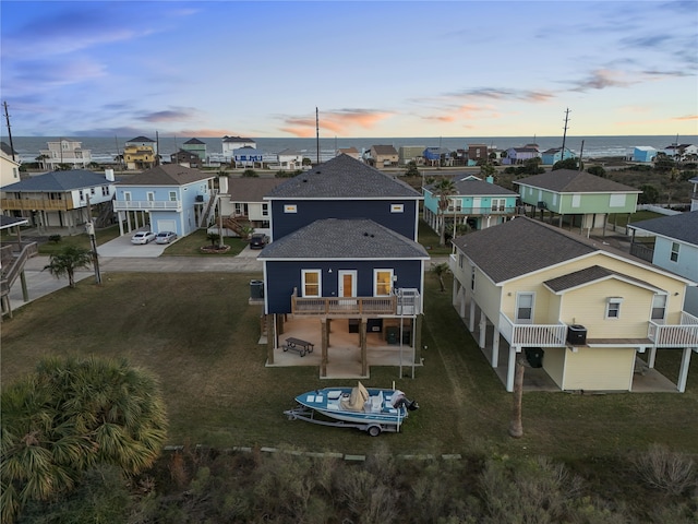 22318 Vista Del Mar, Galveston, TX 77554 - aerial view at dusk with a residential view
