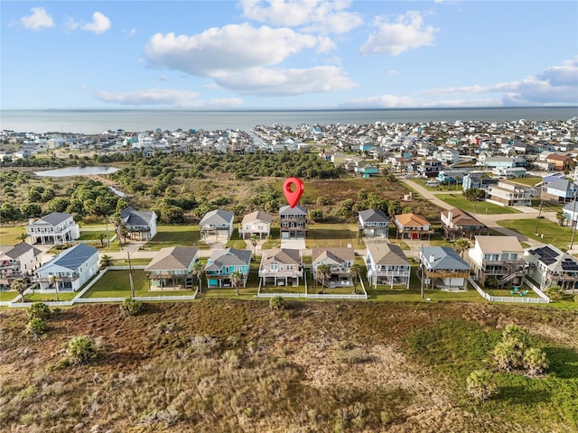22318 Vista Del Mar, Galveston, TX 77554 - birds eye view of property with a water view and a residential view