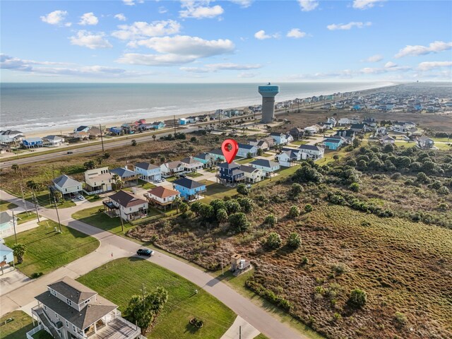 22318 Vista Del Mar, Galveston, TX 77554 - aerial view featuring a water view and a residential view