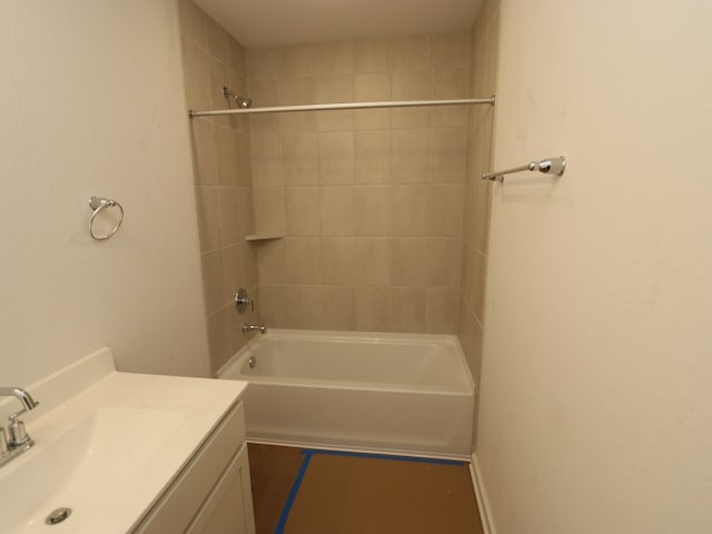 22431 Birchfield Grove Ln, New Caney, TX 77357 - full bathroom featuring  shower combination, vanity, and tile patterned floors