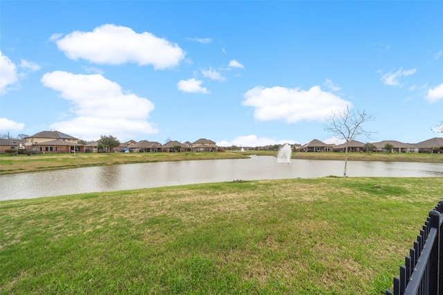 property view of water featuring a residential view