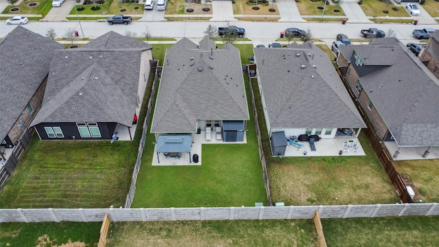 aerial view featuring a residential view