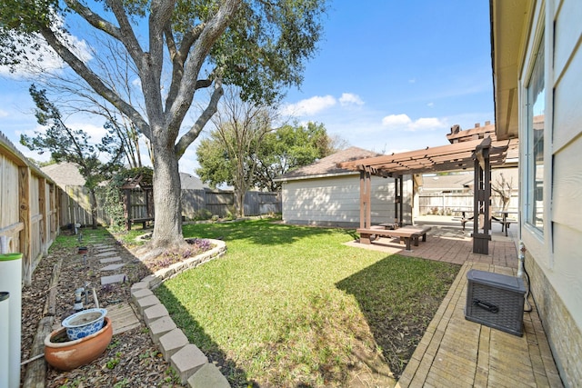 16942 Laguna Springs Dr, Houston, TX 77095 - view of yard featuring a pergola and a patio