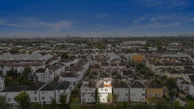 aerial view with a residential view