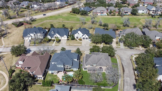 drone / aerial view with a residential view