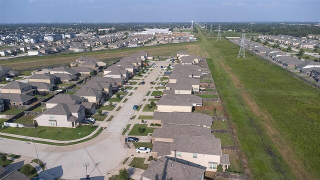 aerial view featuring a residential view