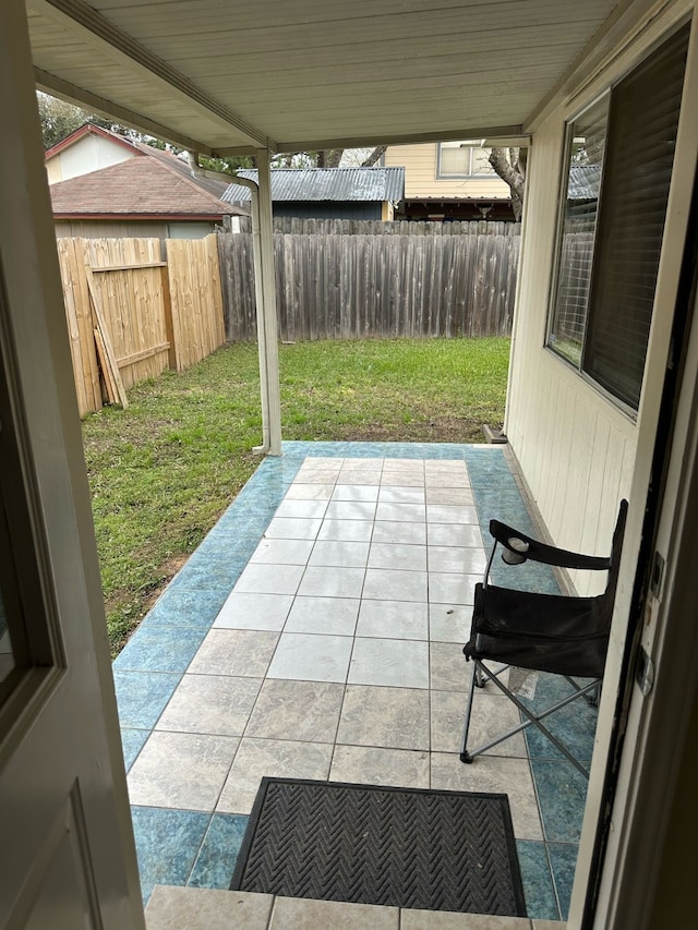 view of patio / terrace featuring a fenced backyard