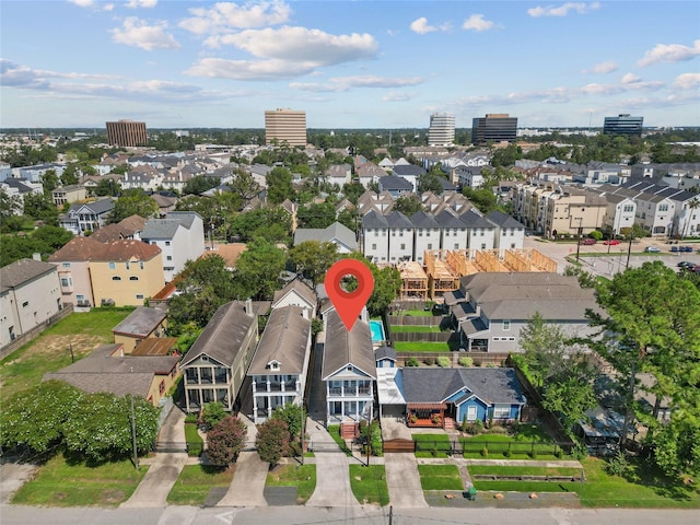 bird's eye view with a residential view