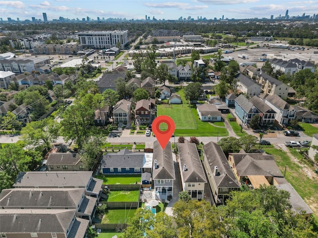 bird's eye view with a residential view and a city view