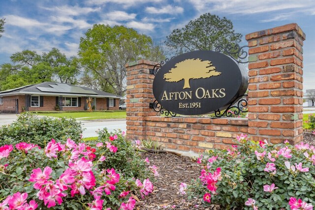 view of community sign