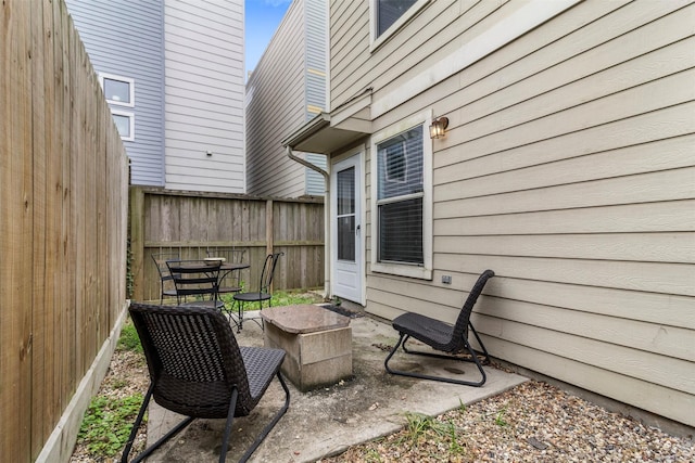 view of patio with fence