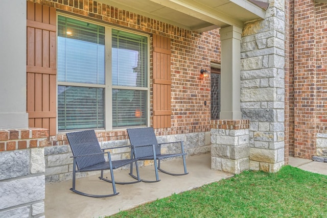 view of patio with covered porch