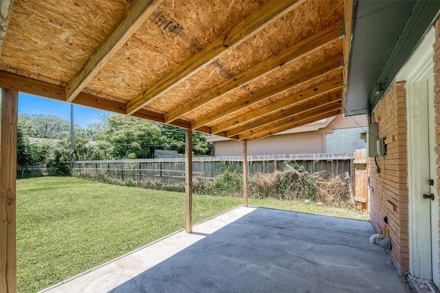 view of patio / terrace featuring a fenced backyard