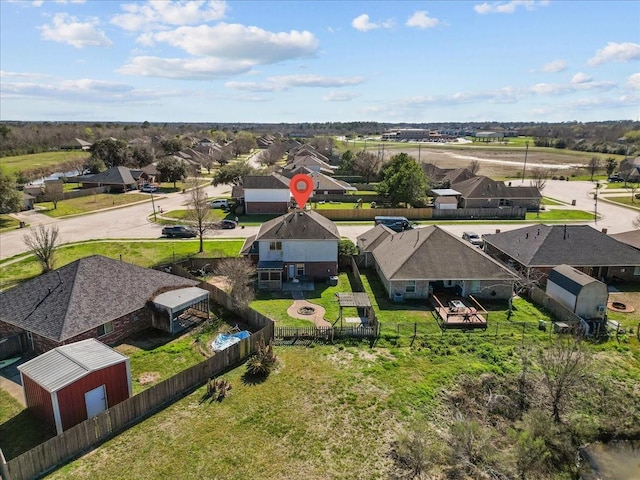 bird's eye view featuring a residential view