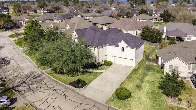 bird's eye view featuring a residential view