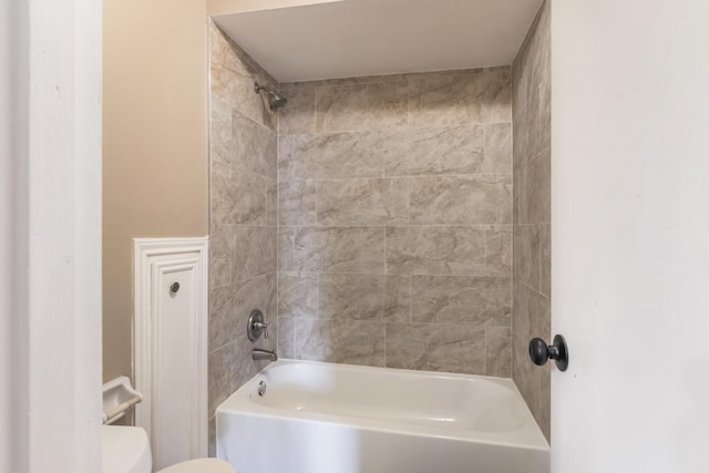 full bath with shower / bathing tub combination and toilet