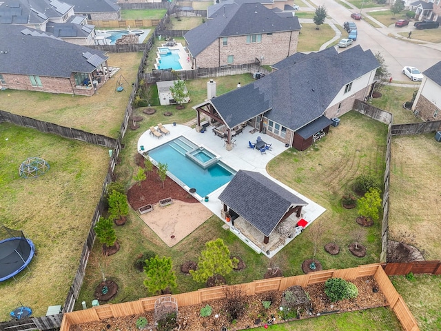 drone / aerial view featuring a residential view