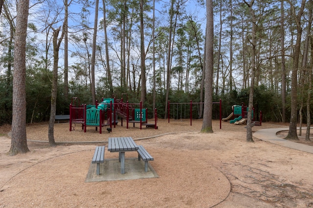 view of community jungle gym