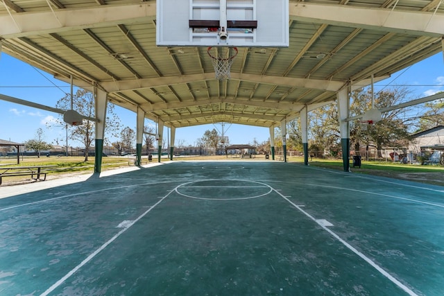 view of basketball court with community basketball court