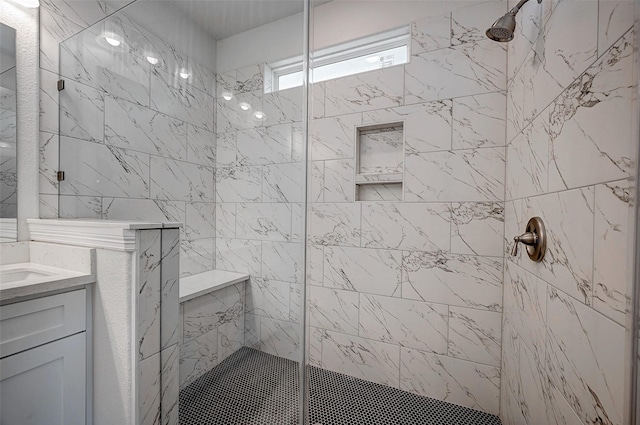 24690 Galway St, Hempstead, TX 77445 - bathroom featuring a walk in shower and vanity