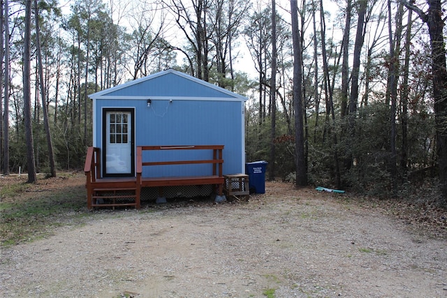 view of outdoor structure