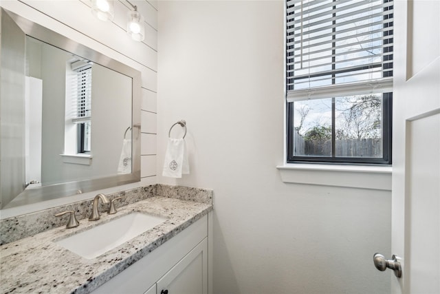 bathroom featuring vanity