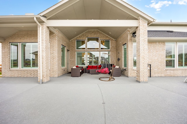 view of patio / terrace featuring an outdoor living space