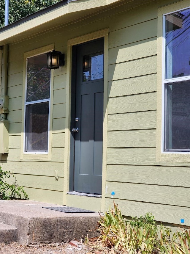 view of doorway to property